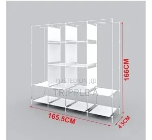 Collapsible Wardrobe 12 Shelves 4 Sided Storage