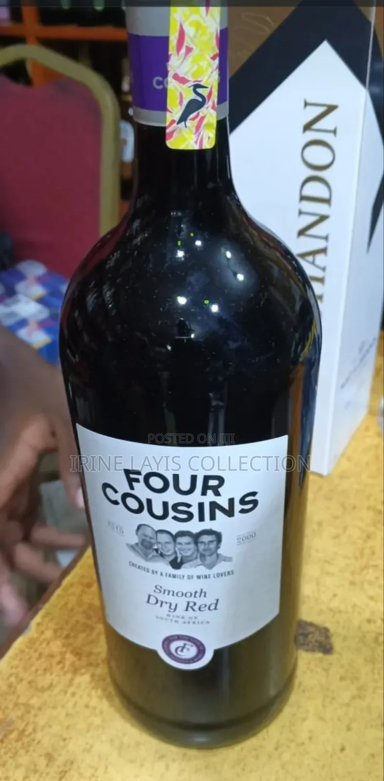 Cousins Smooth Dry Red Wine.