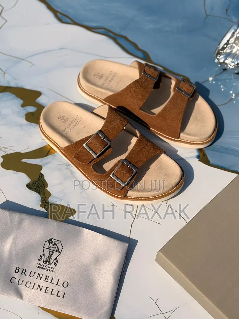 Brown Double Strap Brunello Cucinelli Sandals