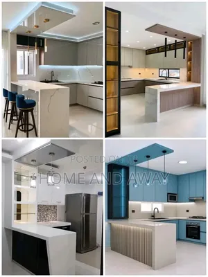 Peninsula Kitchen Cabinets From 880,000/- Per Running Meter Any Colour