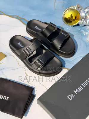 Black Version of Dr Martens Leather Sandals