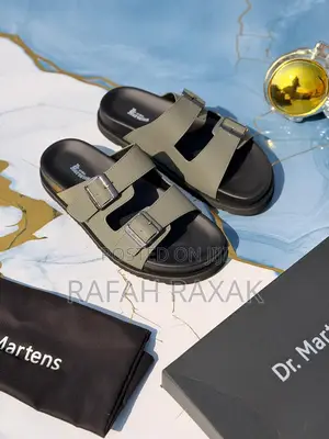 Black Version of Dr Martens Leather Sandals