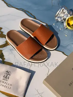 Brown Version of Leather Brunello Cucinelli Men’S Sandals