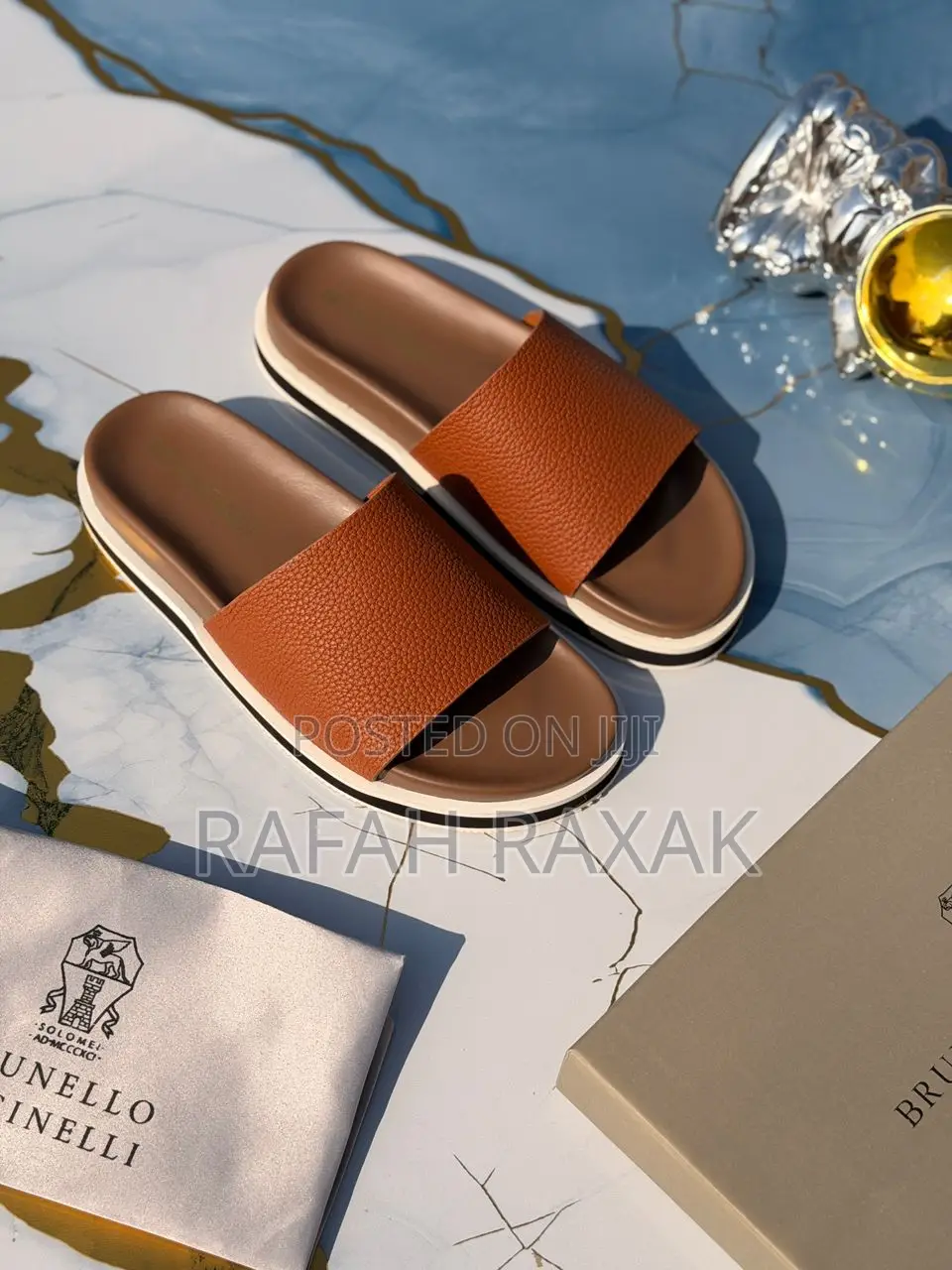 Brown Version of Leather Brunello Cucinelli Men’S Sandals