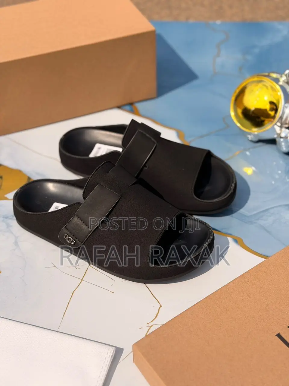 Leather Black Version of Ugg Men’S Sandals