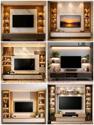 Marble Sheet Wall Unit Tv Stands From 1,710,000/- Order Now Any Design