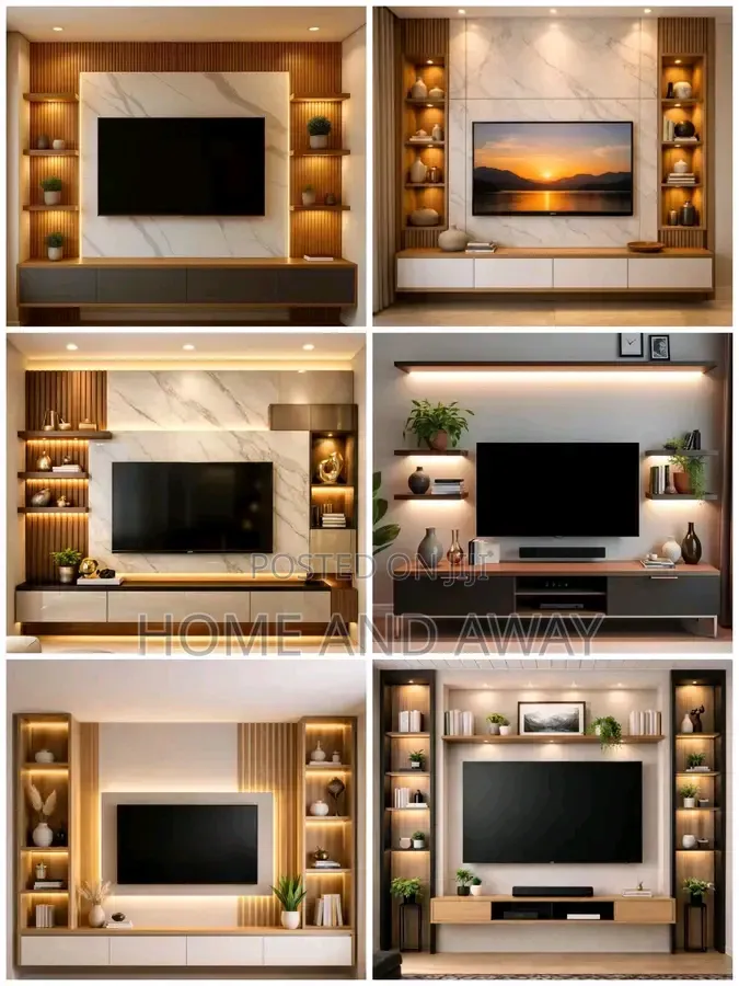 Marble Sheet Wall Unit Tv Stands From 1,710,000/- Order Now Any Design
