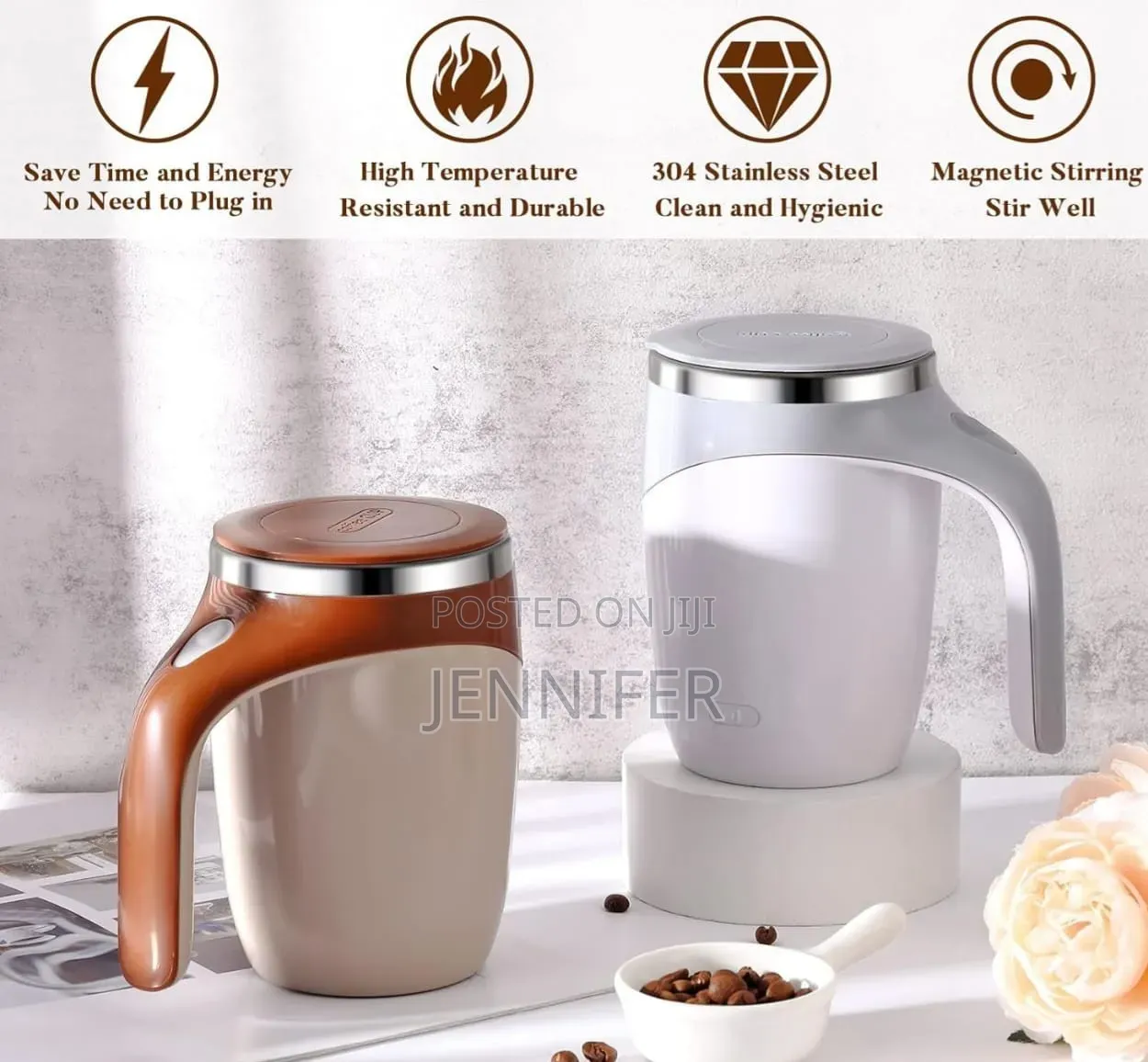 Automatic Self-Stirring Coffee Mug