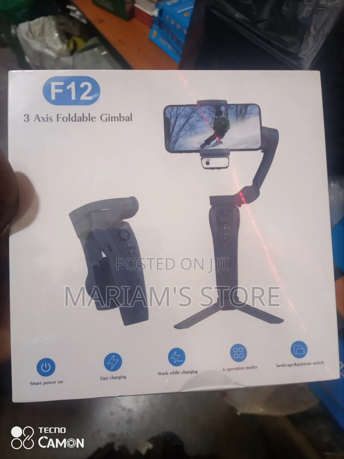 F12 3-Axis Foldable Phone Gimbal Stabilizer.