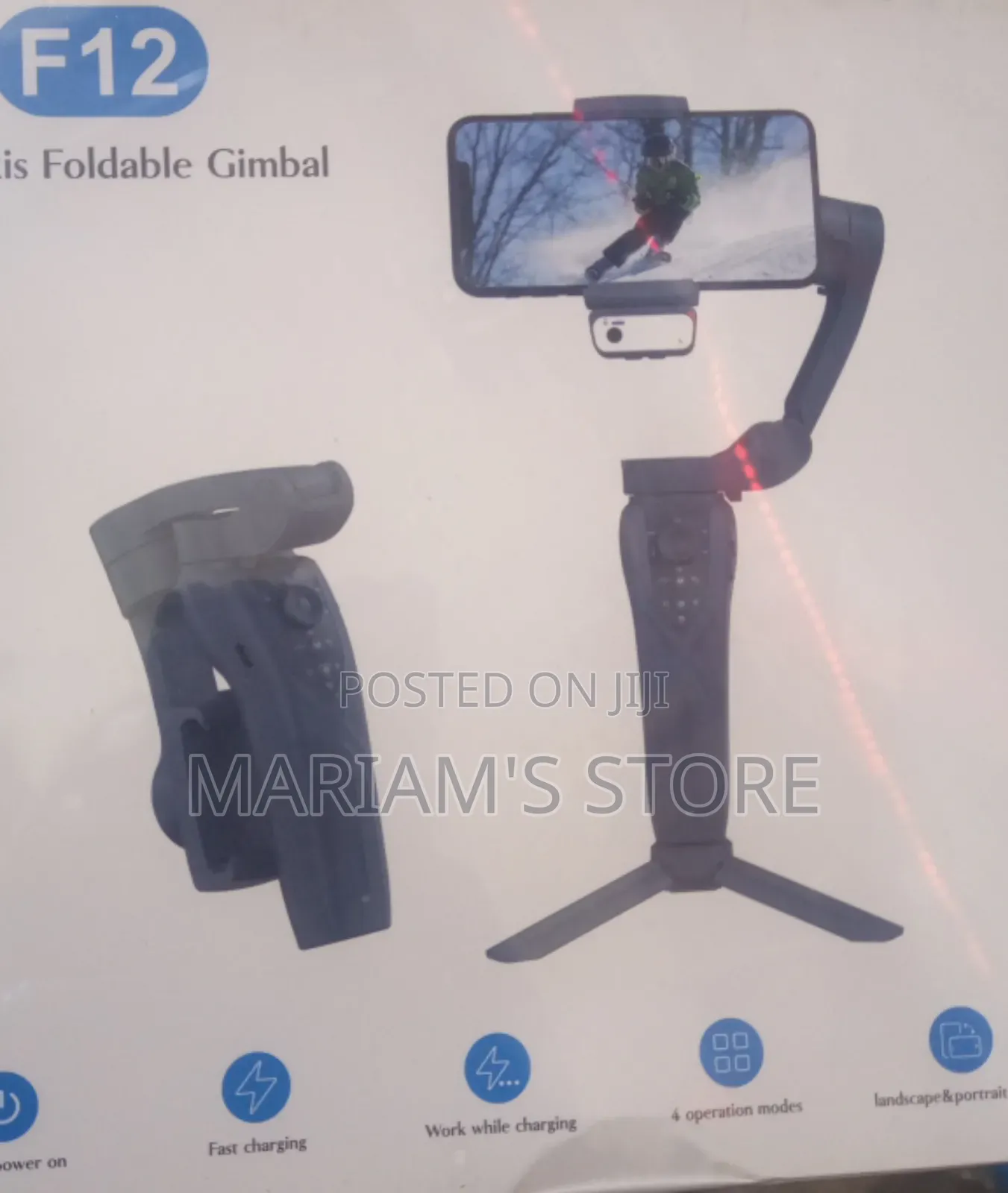 F12 3-Axis Foldable Phone Gimbal Stabilizer.