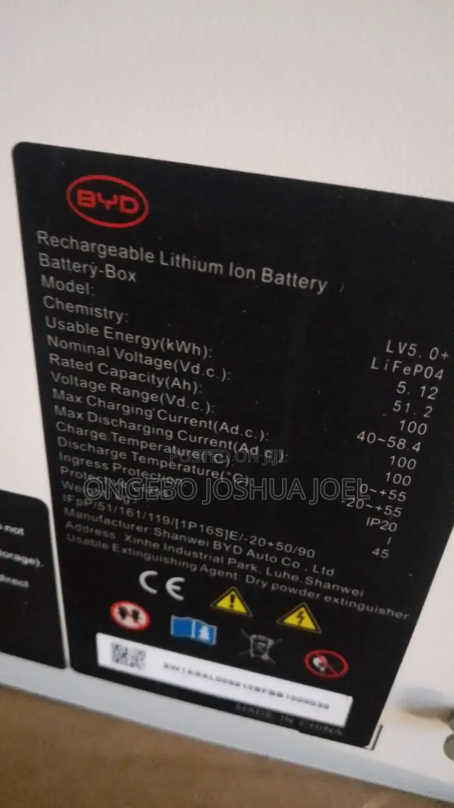 5kwh Deep Cycle Byd Lithium Battries