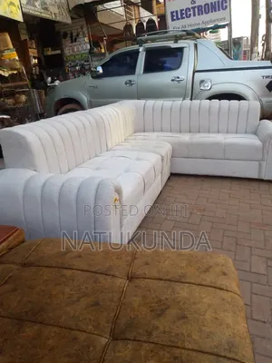 White Corner Sofa in White