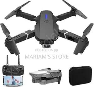 White and Black Boxed E88 Foldable Drone Kit.