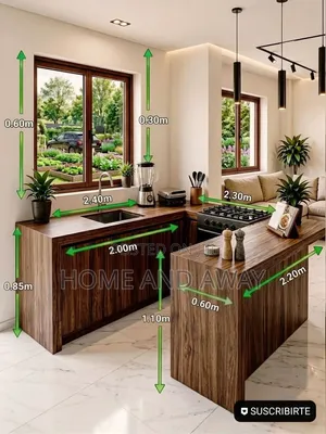 Semi U Shaped Kitchen Cabinets From 830,000/- Per Running Meter