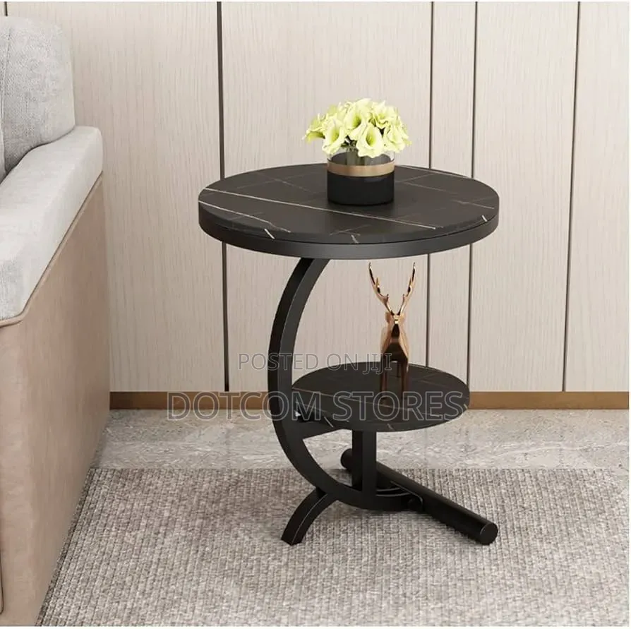 Modern 2-Tier C-Shaped Side Table