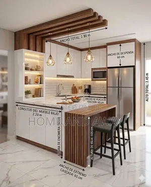 We Make Kitchen Cabinets From 890,000/- Per Running Meter in Any Color