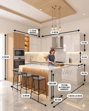 We Make Kitchen Cabinets From 890,000/- Per Running Meter in Any Color