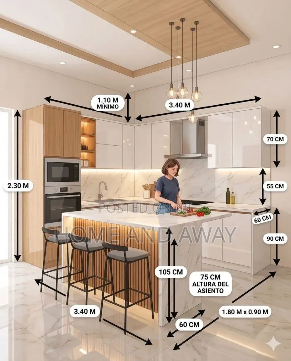 We Make Kitchen Cabinets From 890,000/- Per Running Meter in Any Color