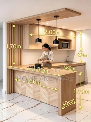We Make Kitchen Cabinets From 890,000/- Per Running Meter in Any Color