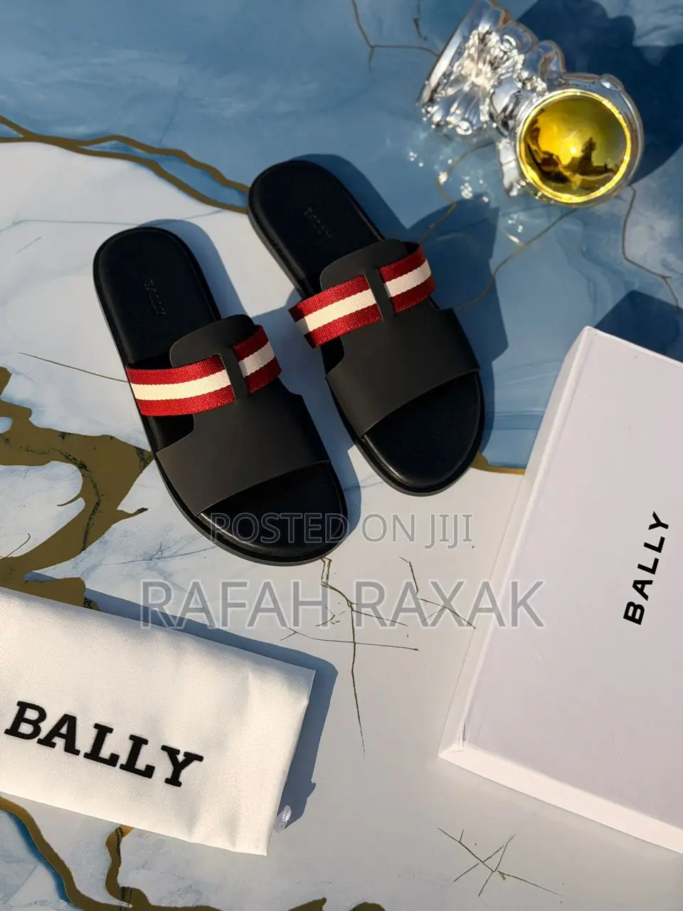 Rubber Sole Bally Leather Sandals