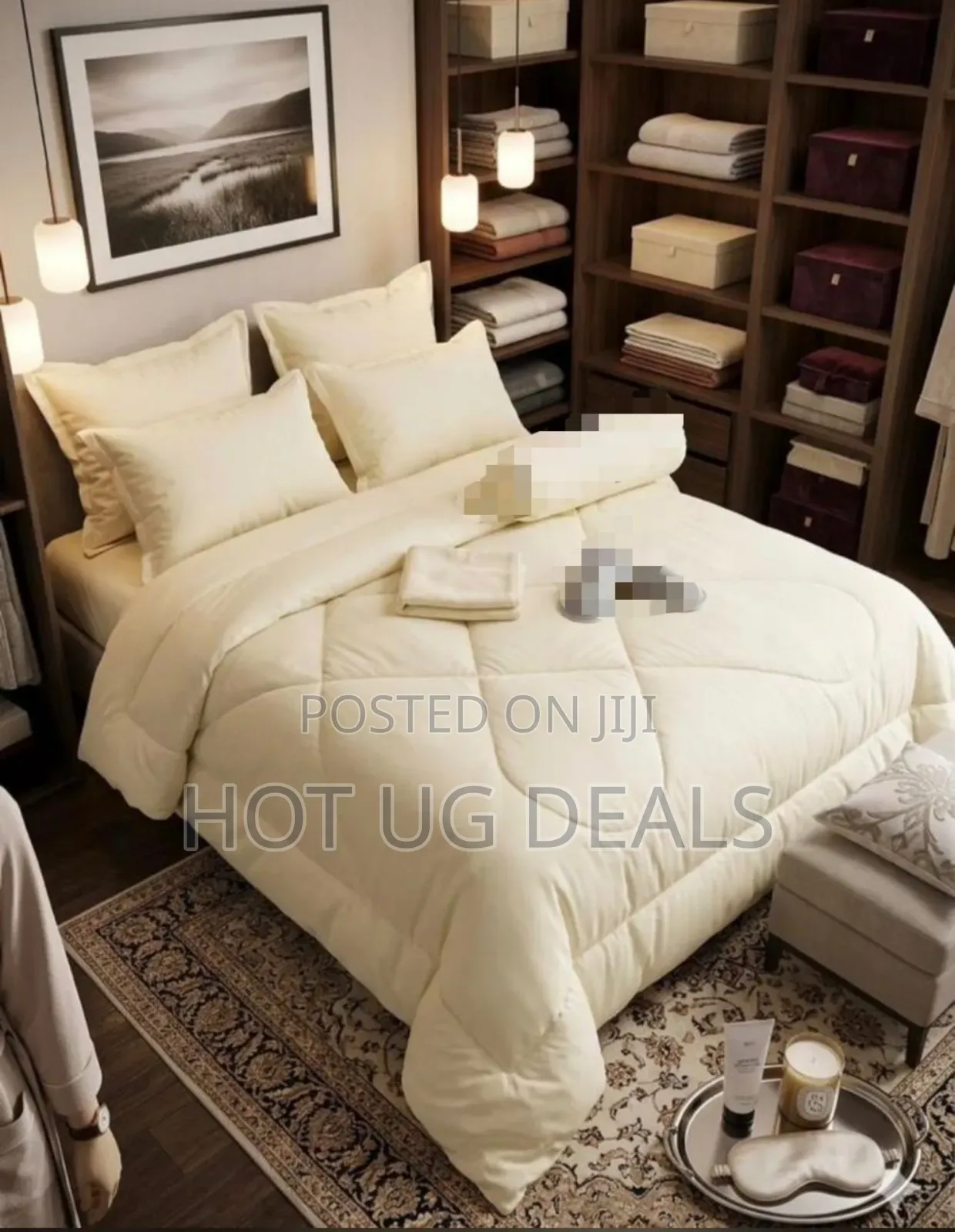 4pcs 5x6 Egyptian Duvet Set With Bedsheet and 2 Pillowcases