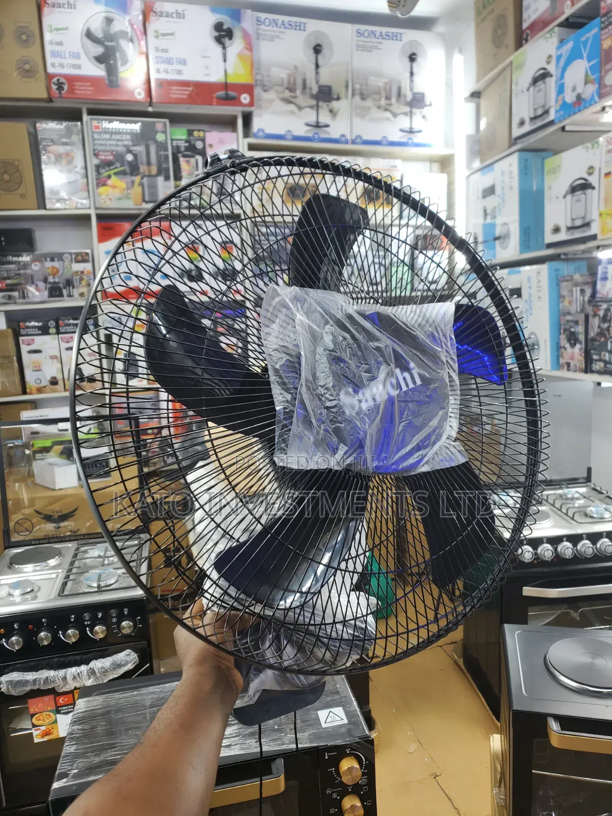 Saachi 16 Inch Silent Wall Fan Black