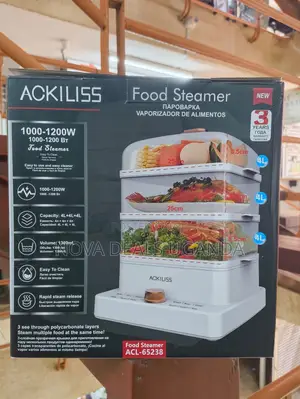 Ackiliss Electric Food Steamer 3-Layer 12l-Multi Cooking Food Steamer