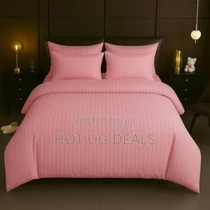 5x6 Egyptian Duvet Set With Bedsheet and 2 Pillowcases - Pink