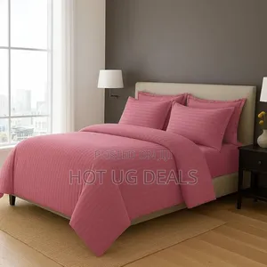 5x6 Egyptian Duvet Set With Bedsheet and 2 Pillowcases - Pink