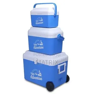 3 Pc Insulated Water Cooler Outdoor Plastic Ice Chest Cool Cooler Box