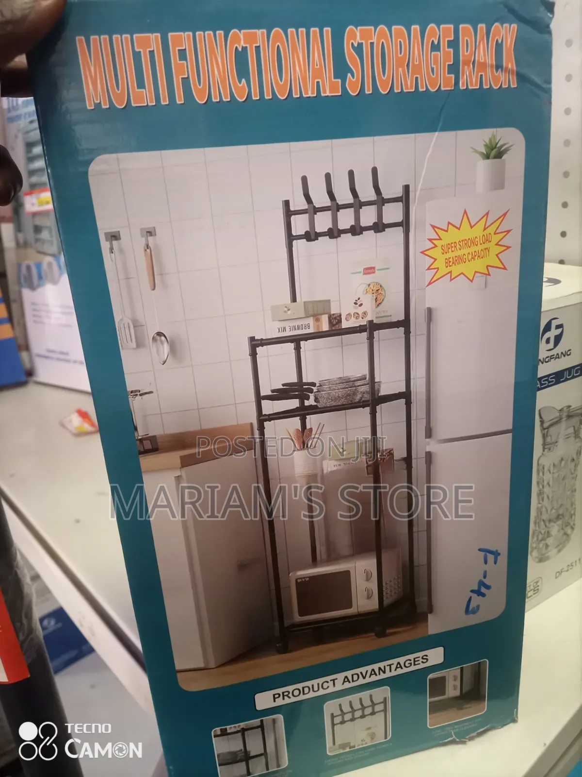 Multi Functional Storage Rack With Hooks