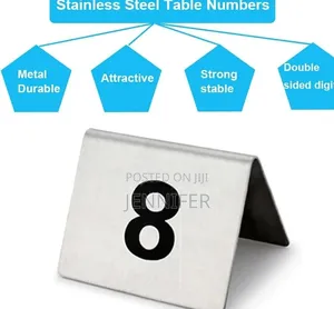1-12 Stainless Steel Table Number Tent Set