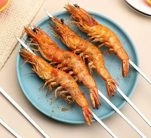 10pcs Flat Stainless Steel Kabob Skewers.