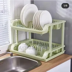 2-Tier Plastic Dish Drying Racks Used For