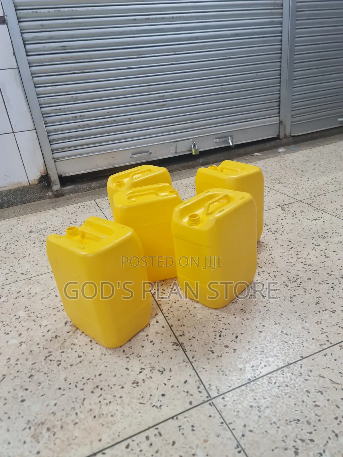 Generic Plastic Black Jerrycans 20litres Yellow