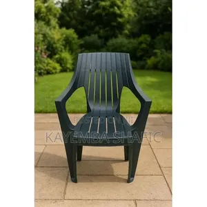 High Quality Big Black Plastic Stackable Arms Chair