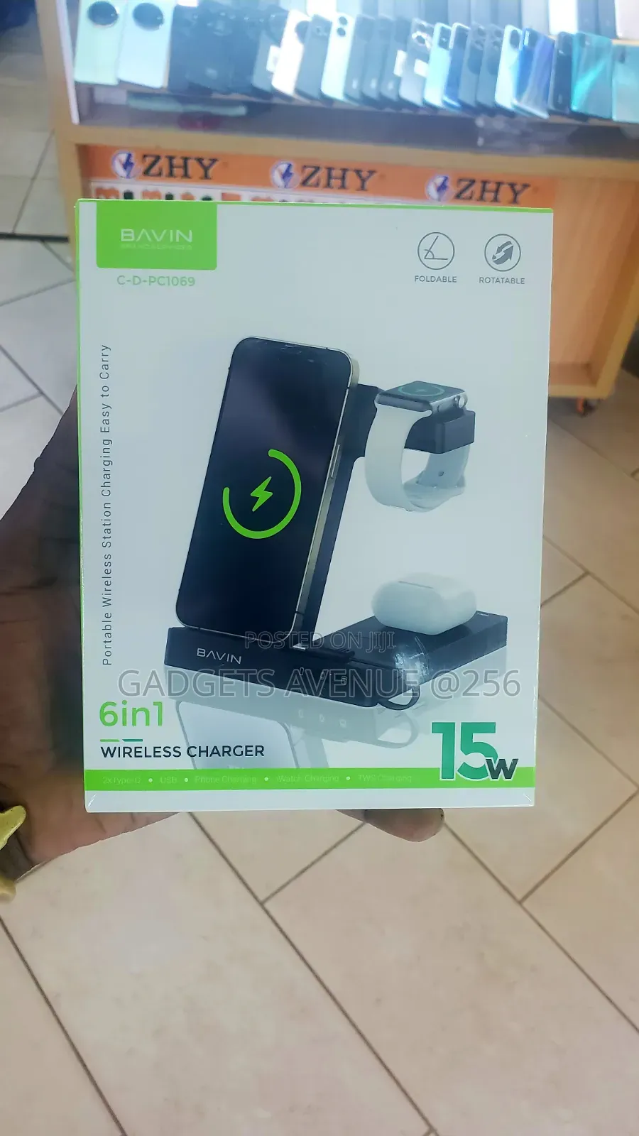Bavin C-D-Pc1069 6-in-1 Wireless Charger That Supports Fast Charging.
