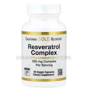 Resveratrol Complex With Grape Seed Extract, 500mg, 60 Capsules
