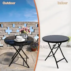 Foldable Glass Coffee Table for Home Garden Hotel