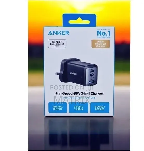 Anker 65w Gan Charger 3in1 Adapter