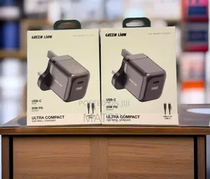 Green Lion Ultra 20w Compact Gan Wall Charger With Type C Cable