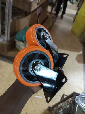 Caster Wheels Set 4 Inch Heavy Duty Orange (4pieces)