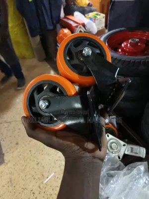 Caster Wheels Set 4 Inch Heavy Duty Orange (4pieces)