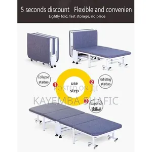 Folding Portable Guest Bed Chair Sofa With Wheels