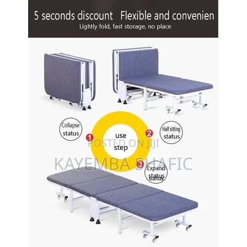 Folding Portable Guest Bed Chair Sofa With Wheels