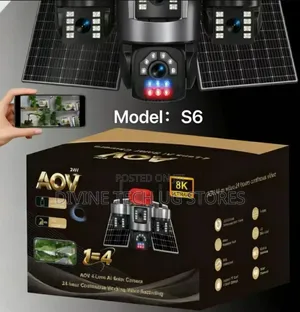 4lens-Solar-Powered Security Camera With 2 Solar Panels
