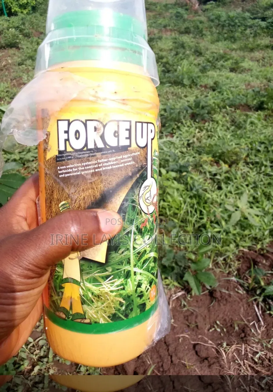 1liter Bottle Of Force Up Herbicide.