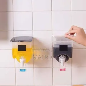 Wall Mounted Oil Sauce Vinegar Seasoning Storage Bottle Dispenser