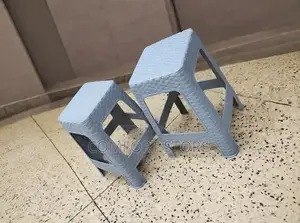 Plastic Comfortable Stool in Grey