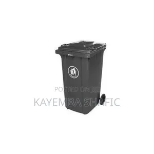 Outdoor 100l Household Waste Bin- Grey/Green